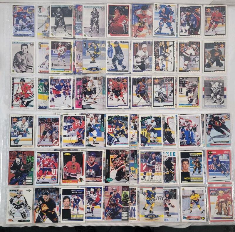 140+ NHL Hockey Trading Card Singles . Various Years , Players & Card Companies