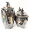 PRIMROSE Plate "The Richmond" E.P.B.M. Silver Plate Coffee & Tea Pots, Up To 8.5" Tall - 3