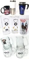 Mr. Coffee & Tim Hortons Travel Mugs, Elvis NASCAR Coffee Mug, 3 Beer Glasses, 4 Beer/Root Beer Mugs