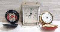 2 Pocket Watches & Small Clock