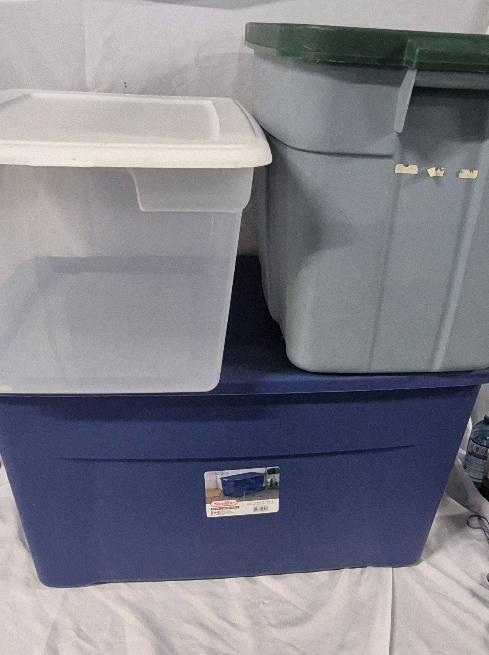 3 Storage Totes with Lids