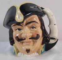 Vintage Royal Doulton " Capt. Henry Morgan " Large Character Jug , D6467 . No chips or cracks . Measures 6 &frac34;" tall .