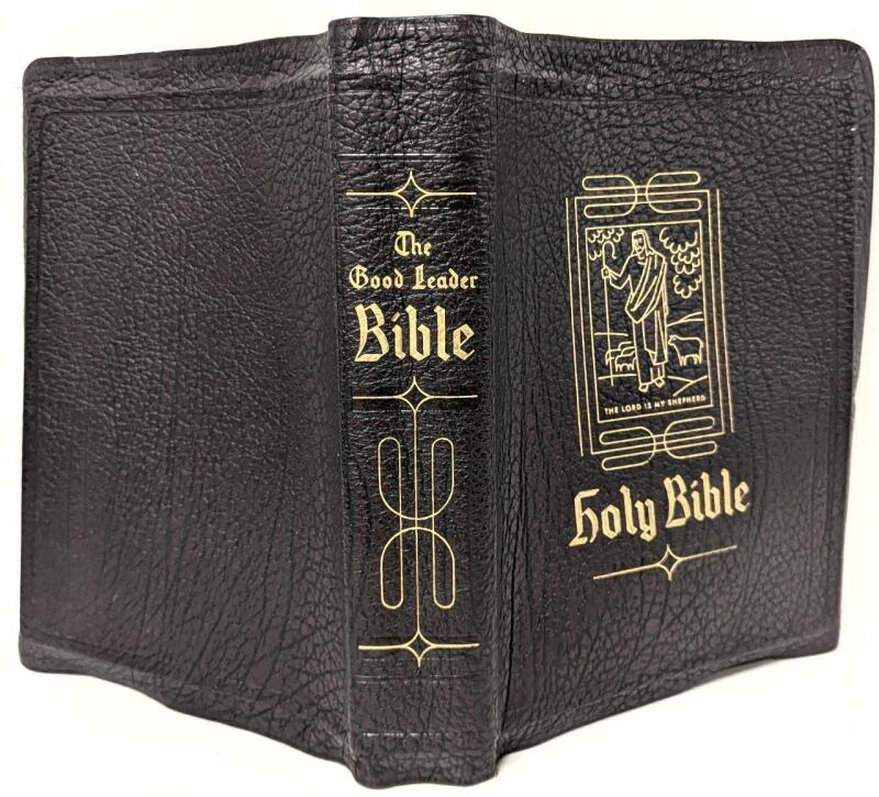 Vintage 1952 THE GOOD LEADER Family Bible : Authorized King James Version, With Illustrations by Celebrated Old Masters