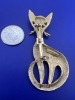 Mamselle signed Kitty Cat Brooch - 2