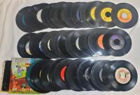 60+ 45rpm Record Albums . Rock , Adult Contemporary , Kids . All LPS in Various Condition