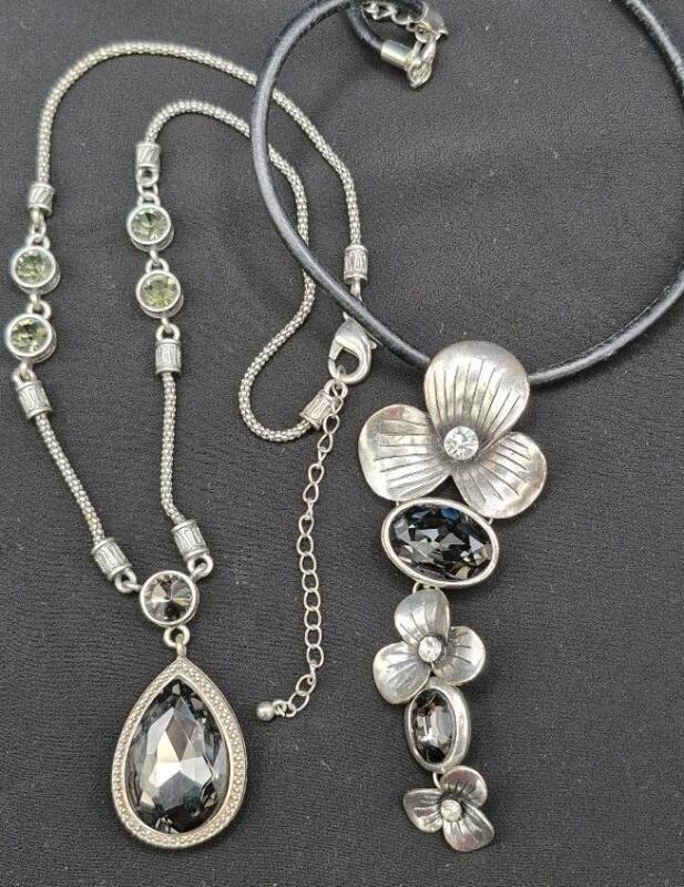 2 Smoky Stone Necklaces