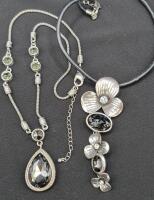 2 Smoky Stone Necklaces