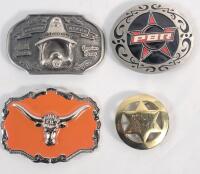 Four (4) Collector Metal Belt Buckles . See photos for size