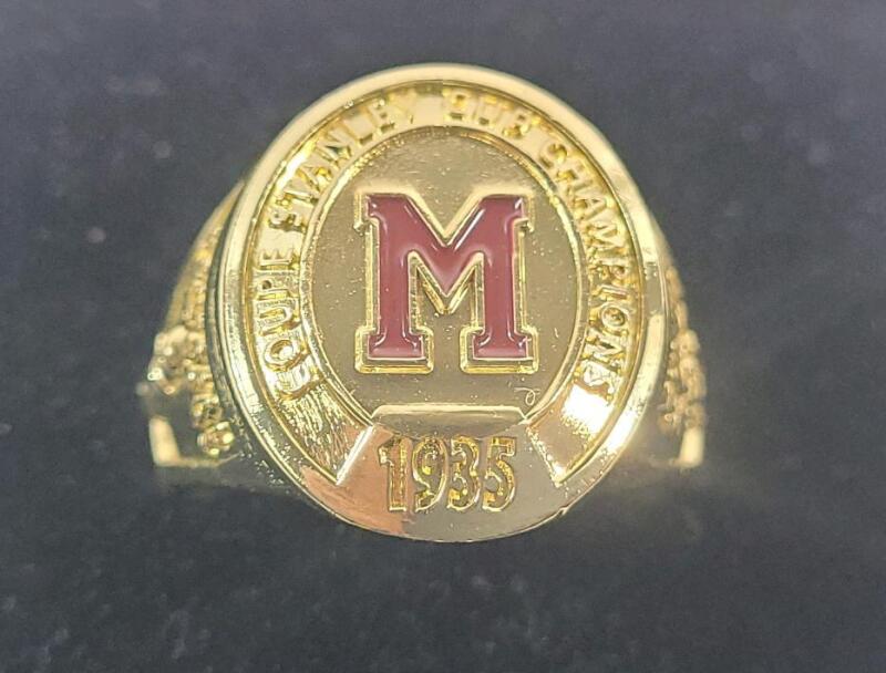 Montreal Moaroons NHL Hockey Molson's Promo 1935 Stanley Cup Champion's Commemorative Replica Ring .