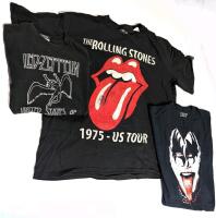 3 Size LG/XL/4XL Unisex Band Tees : The Rolling Stones (4XL), LED ZEPPELIN (LG), KISS (XL)