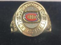 Montreal Canadians NHL Hockey Molson's Promo 1930 Stanley Cup Champion's Commemorative Replica Ring .