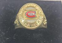 Montreal Canadians NHL Hockey Molson's Promo 1930 Stanley Cup Champion's Commemorative Replica Ring .