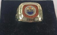 Edmonton Oilers NHL Hockey Molson's Promo 1984 Stanley Cup Champion's Commemorative Replica Ring .