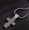 Statement Stainless Steel Cruzifix Pendant Necklace Sturdy Interlocking Link Chain 22&rsquo;&rsquo; S Hook Clasp Cross 2.25&rsquo;&rsquo; with Bale High Relief Front Etched Back stock photos added - 4