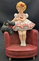 Vintage 1983 SHIRLEY TEMPLE "Stand Up And Cheer" Nostalgia Collectibles Figurine #2171 With Taped Signature (Not Authenticated), Made in Japan, 6.5" Tall, No Chips or Cracks