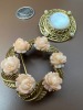 Vintage Brooches LISNER Rhinestones Flower Basket + - 3