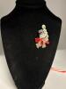 Snowman Brooch Power Ball Enamel Crystal Rhinestones Adorable Red Polka Dot Scarf 2&rsquo;&rsquo; - 5