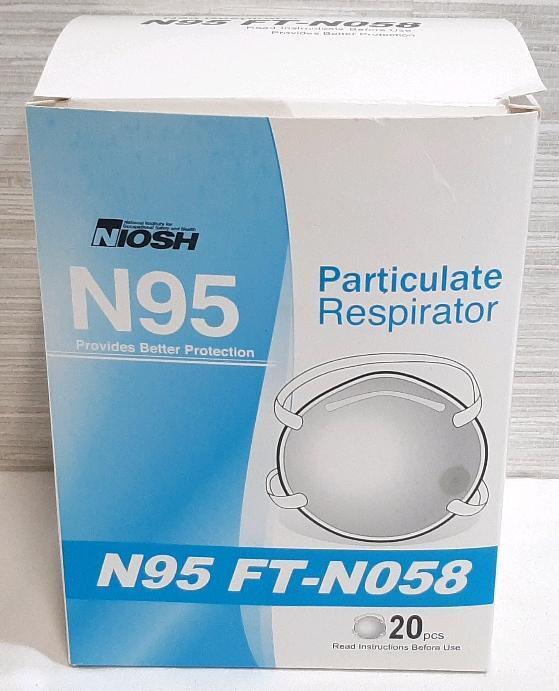 New Box of 20pcs N95 FT-N058 Respiratory Face Masks