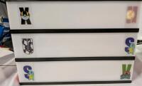 Pokemon Themed Light Up Sign Board. With Letters. 8.5" Tall. Power Cable tested Working.