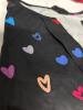 New Size Large Elegant Women's Blouse Button-Front Shirt with Non-Stretch Fabric Black with Pink & Brown Hearts Long Sleeve Chic Machine Washable 95% Polyester 5% Elastane Stock photos added - 5