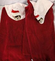 2 Towels with Hoods - Appears to be Elf Themed.52" by 30" without the hood.