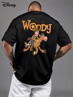 New Size XL Toy Story Men's Sheriff Tee/Officially Licensed Buzz Lightyear & Jessie Cartoon Print/Red with Iconic Sheriff Badge & "Howdy Partner" Slogan Machine Washable 95% Polyester 5% Elastane stock photos added Navy