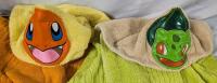 2 Towels with Hoods - Pokemon Themed. 52" by 30" without the hood.