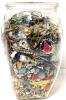 Large 9.15" Tall Jar Full of Jewelry Pieces For Crafting & Repair - 2
