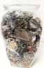Large 9.15" Tall Jar Full of Jewelry Pieces For Crafting & Repair - 5