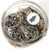 Large 9.15" Tall Jar Full of Jewelry Pieces For Crafting & Repair - 6