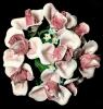 Large CAPODIMONTE Porcelain Floral Centerpiece / Flower Basket, 10" Tall, Chips Present - 6