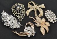 6 Vintage to Modern Blinged Brooches