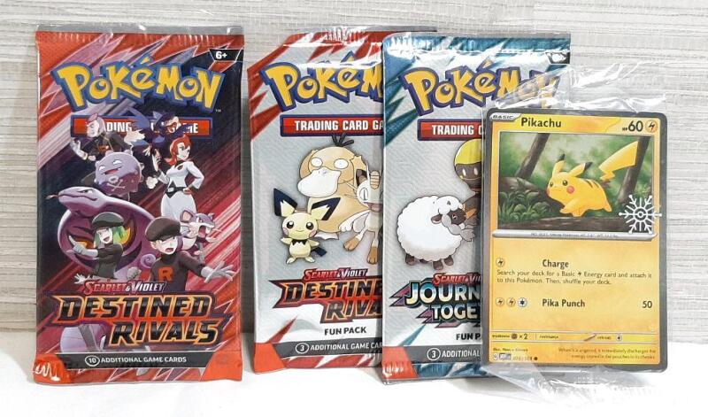 3 Bew Pokemon TCG Card Packs & Pikachu Promo Card