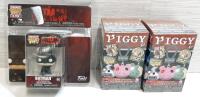 New Pocket Pop Batman Vinyl Figure Keychain & 2 Piggy Light Up Clips