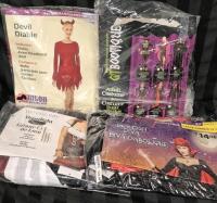 4 sz Medium & Large Women's Costumes - Devil, Vampiress, Devilish Diva, & Gypsy