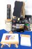 New Craftsmart 5lb Premium Plaster of Paris, Premium Oul-Based Multi-Surface Black Paint Pen, Storage Jar, Canvas on Wood Easel, 4" &times; 4" Mini White Easel, Chalkboard Mini Easel 8" & 9 Acrylic Paints