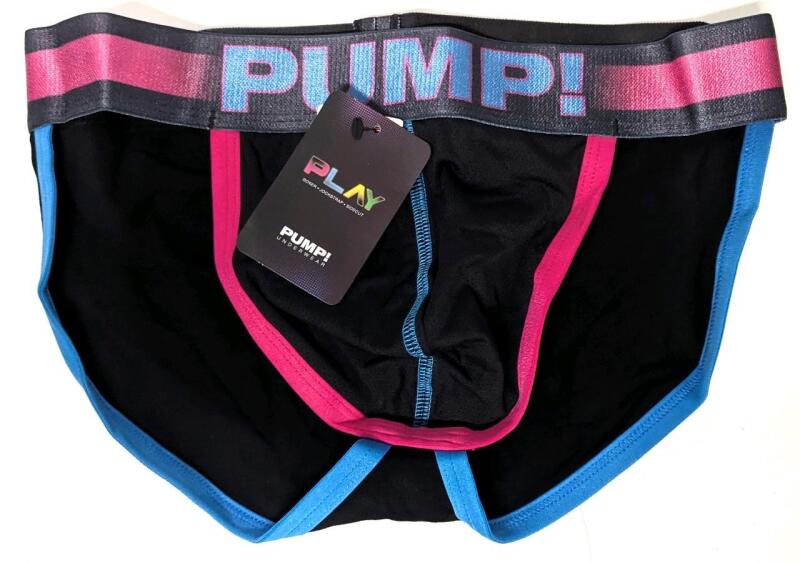 New Size Small Men's PUMP! Underwear : Play Fuchsia Sidecut Briefs