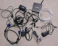 Assorted Cables and Chargers, Power adapters, Hyfai TV Box and more