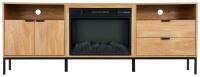 As New CANVAS Alma Media Fireplace, 72-in. Retails for $730. 72" W x 15 3/8" D x 26 3/8" H