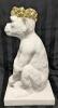 Haven't You Always Wanted A Monkey?! Demure Chimp With Flower Crown Lightweight Statue, 12.75" Tall - 3