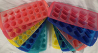 12 New | 15 Cube Ice Trays | 6 Rectangular & 6 Circular | Measures 4" x 11" Ea.