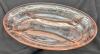 2 Vintage Pieces of Depression Glass. Platter and Divided Dish. Platter measures 23.75" across - 3