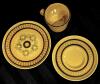 29pcs Vintage FRANCISCAN England Honeycomb Stoneware Dishes: 8&times; 3" Coffee Cups, 7&times; 5.6" Saucers, 14&times; 6.3" Bread + Butter Plates - 3