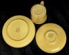 29pcs Vintage FRANCISCAN England Honeycomb Stoneware Dishes: 8&times; 3" Coffee Cups, 7&times; 5.6" Saucers, 14&times; 6.3" Bread + Butter Plates - 4