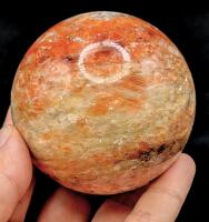 New A DROP OF CRAFT MAGICK CO Large Sunstone Sphere, Approx 2.25" Tall