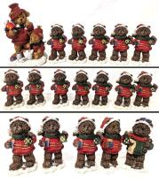 18 Resin Winter Holiday Bear Figures, 4.75" - 7.5"