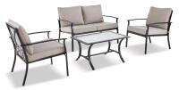 New - For Living Avenue 4pc. Conversation Set / Patio Set w/Cushions . Retail $400 . Some Assembly Required .