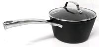 New STARFRIT Heritage THE ROCK Diamond, Metal & Utensil-Safe 8" &times; 4.45" Deep Pot With Lid | Induction Ready, Forged Aluminum Base, Oven-Safe Stainless Steel Handles, Tempered Glass Lids, Dishwasher Safe
