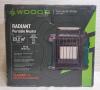 New , Open Box - Woods 10K BTU Radiant Portable Heater w/High and Low Heat Output . Accepts Liquid Proane Canisters . Retail $150 .
