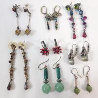 8 Pairs Vintage Earring Set . See photos for size